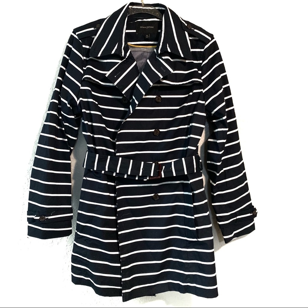 Banana Republic Striped Navy Jacket Size XL